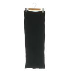 ジェームスパース 24AW COTTON CASHMERE BLEND RIB SKIRT ウール&カシミアブレンド リブ スカート ロング タイト 1 ブラック