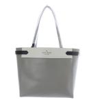 未使用品 ケイトスペード KATE SPADE ステイシー カラーブロック ラップトップ トート ショルダーバッグ グレー ホワイト WKRU7098
