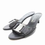 サルヴァトーレフェラガモ Salvatore Ferragamo ヴァラ ミュール サンダル 5.5 黒 ブラック /UO レディース