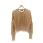 フレッドペリー FRED PERRY ハイゲージコットンニットカーディガン UK10 M ブラウン ■SH /SY ■OS レディース