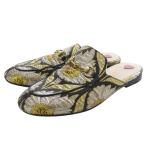 グッチ GUCCI ホースビット プリンスタウン フラワージャガードミュール 36.5 黒 ブラック ゴールド色 432773 /SR33 レディース