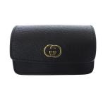  Gucci GUCCI этикет сумка держатель двойной G сумка этикет пакет inserting для домашних животных кожа чёрный черный 692956 /SR29 #OH женский 