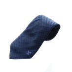 ルイヴィトン LOUIS VUITTON ネクタイ ワイドタイ ブロックチェック シルク ネイビー 黒 ブラック /RI ■OS メンズ
