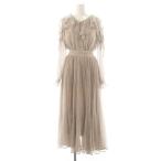 ロゼミューズ Rose Muse floral line pleated dress ドレス ワンピース マキシ ロング M ピンク /AT ■OS レディース