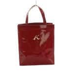 ショッピングエナメルバッグ 銀座かねまつ GINZA Kanematsu トートバッグ ミニ エナメル ワインレッド /MI ■OS レディース