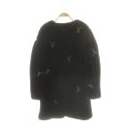 ショッピングzara ザラ ZARA ビジュー フェイクファー ノーカラーコート アウター XL 黒 /CX ■OS レディース