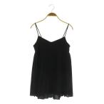  плюс tePLST Cami блуза плиссировать переключатель S черный /MY #OS женский 