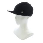 シャネル CHANEL ココマーク ベロア乗馬キャップ 帽子 M 黒 ブラック /SR29 ■OH レディース