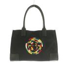 トリーバーチ TORY BURCH エラ トートバッグ 刺繍ブリーフケース 黒 マルチカラー /MI ■OS レディース