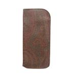  Etro ETRO очки кейс кожа peiz Lee рисунок bordeaux red зеленый /RI #OS мужской женский 