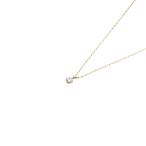 アガット agete 一粒ダイヤ ネックレス K18 0.05ct イエローゴールド /SR46 レディース
