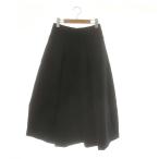 未使用品 イエナ IENA 23AW トリプルツイルタックスカート フレア マキシ ロング 38 黒 ブラック /AT ■OS レディース