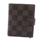  Louis Vuitton LOUIS VUITTON Damier Agenda Mini обложка для записной книжки авторучка имеется чернила чёрный чай Brown Gold цвет R20705 /SR54 #OH женский 