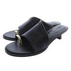 ショッピングヴェルニ ル ヴェルニ Le Vernis 25SS Toe ring sandals サンダル Noble取り扱い ミュール レザー 23.5cm 黒 ブラック /SR24 レディース