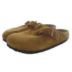 ショッピングビルケンシュトック ビルケンシュトック BIRKENSTOCK BOSTON サンダル スエード 24.5cm 茶色 ブラウン /SR37 レディース