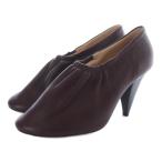 セリーヌ CELINE フィービー期 レザー ギャザーパンプス ハイヒール 36.5 23.5cm エンジ /SR16 レディース