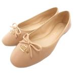  Coach COACH CC749 Arena балетки Flat туфли-лодочки лента кожа 5.5 розовый бежевый /JS женский 