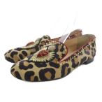  Christian Louboutin Christian louboutin - lako шиповки Leopard обувь туфли без застежки 39 чай цвет Brown /SR27 женский 