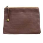  Genten genten Flat сумка ksi-no кожа Logo чай Brown /SR #SH женский 
