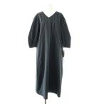 ステラシフォン STELLA CIFFON ストライプワンピースシアサッカー ロング 36 紺 ネイビー 白 ホワイト /SS ■OS レディース