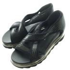 ショッピングNUDE ユナイテッドヌード UNITED NUDE クロスストラップサンダル シャークソール 35 黒 ブラック /SS ■OS ■SH レディース