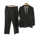 マッキントッシュ ロンドン セットアップ リネンコットン テーラードジャケット 2B テーパードパンツ 42 ダークグレー /DO ■OS ■AD