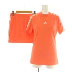  Adidas adidas 23SS Golf выставить верх и низ s Lee полоса s короткий рукав mok шея рубашка стрейч тянуть on юбка M розовый 