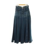 クロエ CHLOE 22SS デニム ロングスカート フレア マキシ ロング 36 紺 ネイビー /AT ■OS レディース