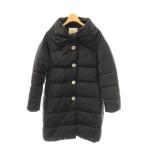 ケイトスペード KATE SPADE リボン ダウンコート ロング XS 黒 ブラック /AT ■OS レディース