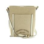 ショッピングサマンサタバサ サマンサタバサ Samantha Thavasa リネンスクエアショルダーバッグ バイカラー ベージュ ホワイト /MI ■OS ■SH レディース