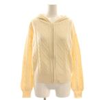  and kchu-ruAnd Couture Alain рисунок кабель вязаный Parker Zip выше 38 слоновая кость /CX #OS женский 