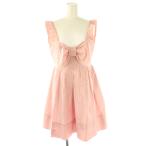 ミュウミュウ miumiu シルクリボンワンピース ミニ ノースリーブ 40 ピンク /HK ■OS ■SH レディース