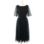 ショッピングケイトスペード ケイトスペード KATE SPADE バーンアウトフラッタースリーブドレス ドットワンピース 0 ネイビー /DO ■OS レディース