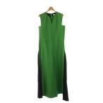 ショッピングオックス アドーア ADORE 23SS クリアオックスオールインワン サロペット リネン混 36 グリーン ブラック /DO ■OS レディース