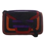 ピエールアルディ PIERRE HARDY アルファ スエード ショルダーバッグ 黒 ブラック /SR13 レディース