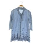  Leilian Leilian серебристый жевательная резинка проверка вышивка туника рубашка блуза 7 минут рукав оборка лента 7 голубой /MY #OS женский 