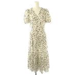 スナイデル SNIDEL ダルメシアン パフスリーブワンピース ロング 1 ホワイト /HK ■OS レディース