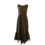 ショッピングロンハーマン マリリンムーン Marilyn Moon × ロンハーマン Ron Harman sheer starched cotton dress ワンピース ロング ダークカーキ レディース