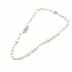 サルヴァトーレフェラガモ Salvatore Ferragamo ガンチーニラインストーン ネックレス 白 ホワイト シルバー色 /SR レディース