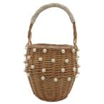  Stella Hollywood STELLAR HOLLYWOOD корзина сумка корзина поддельный жемчуг оборудование орнамент чай Brown /JS женский 