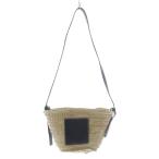 ショッピングLOEWE ロエベ LOEWE ドローストリング かごバッグ ショルダーバッグ ベージュ 黒 ブラック /SR ■OH レディース