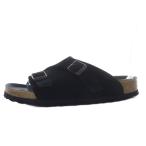 ショッピングビルケンシュトック ビルケンシュトック BIRKENSTOCK IENA別注 Zurich サンダル フラット スエード 24cm ブラック /YO19 レディース