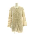 ショッピングスパンコール デプレ DES PRES トゥモローランド 25SS ブークレームリネ クルーネックカーディガン ラメ スパンコール F ベージュ /CX ■OS レディース