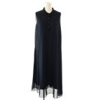 ショッピングシフォン アナイ ANAYI 25SS シフォンコンビ配色カラー ワンピース ロング 38 ネイビー /DF ■OS ■SH レディース