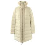 モンクレール MONCLER LINOTTE ミンクファー付き ダウンコート ダウンジャケット アウター 00 エクリュ /DF ■OS レディース