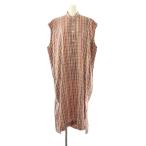 ショッピングシャツワンピ ブラミンク BLAMINK チェック バンドカラー ノースリーブ ワンピース シャツワンピ 36 マルチカラー /CX ■OS レディース