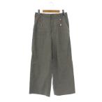 ヒューマンウーマン HUMAN WOMAN 23SS ドビーストレッチセミワイドパンツ タック S グレー /HK ■OS レディース