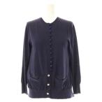 サカイ sacai バックプリーツドッキングニットカーディガン 長袖 1 ネイビー 13-01841 /HK ■OS レディース