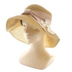 チェスティ Chesty マーガレットレースブレードハット 麦わら帽子 F ベージュ 白 ホワイト /SS ■OS レディース