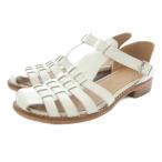 モヒ mohi グルカサンダル ストラップ レザー 38 白 ホワイト /SR レディース